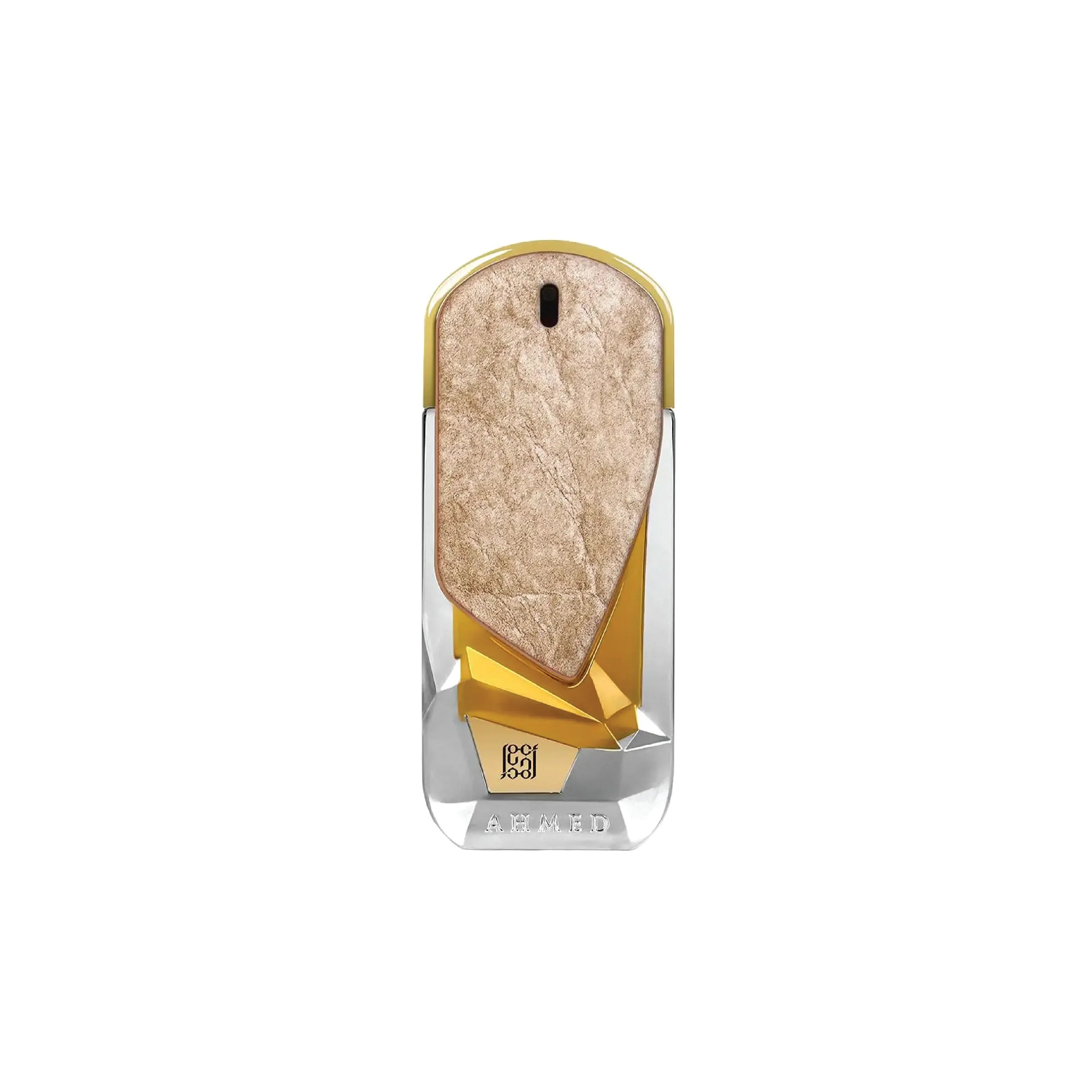 Luxury Ahmed perfume bottle with gold and crystal design, Middle Eastern fragrance