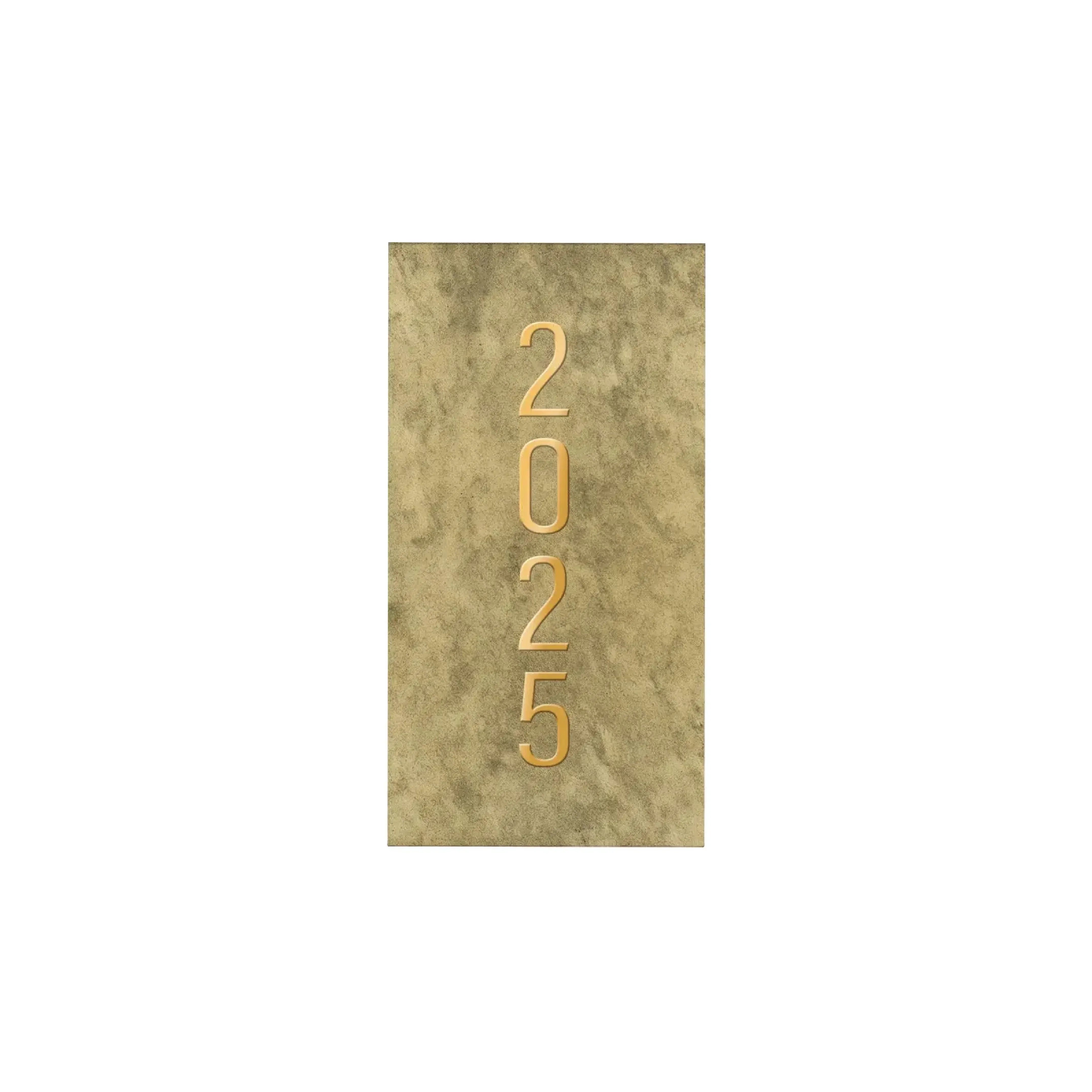 Golden 2025 text on textured beige background, luxury fragrance collection highlight
